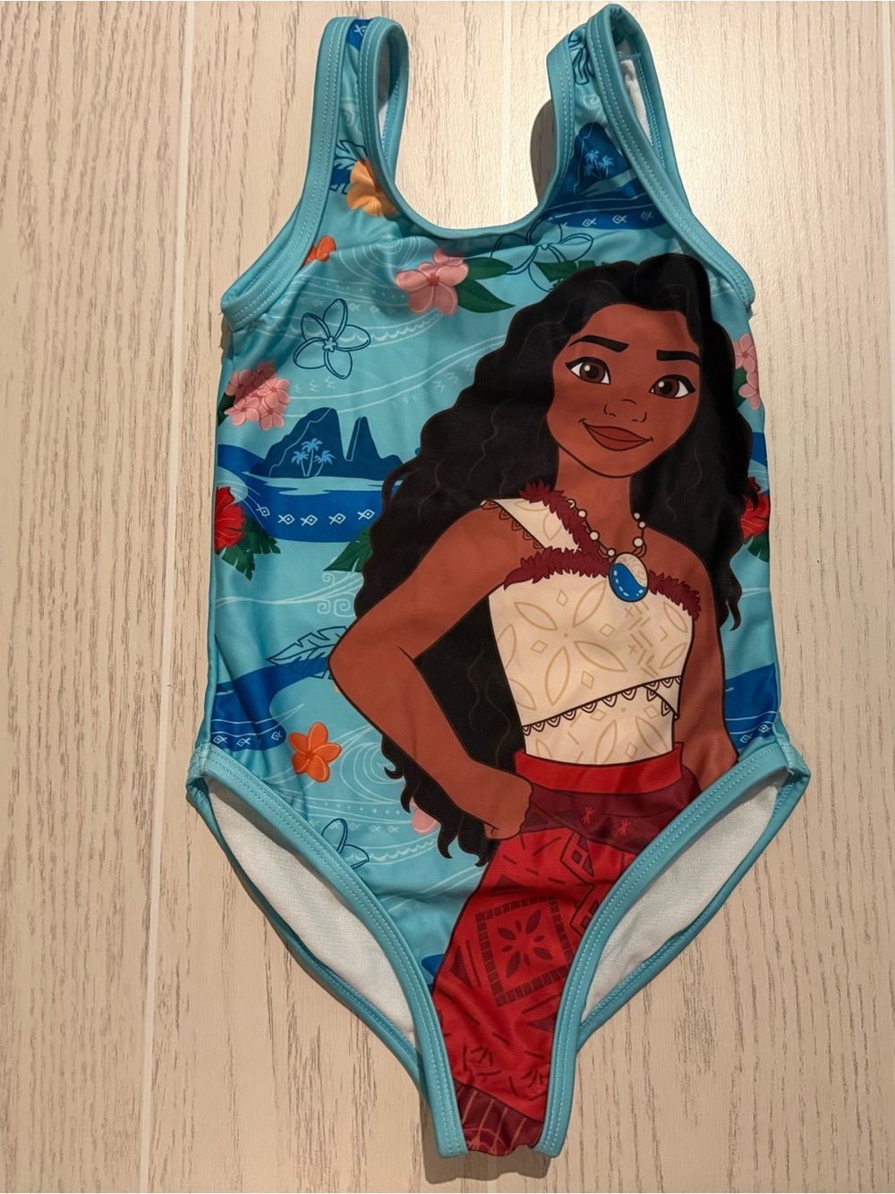 Disney Moana 2 Girls XS 4/5 One Piece Swimsuit NWOT